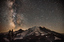 Not a bad way to celebrate a birthday The Perseids Meteor Shower over Mt Rainier Washington 