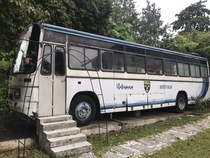 Not pretty much abandoned but heres an unused bus in my campus being refurbished into a homestay