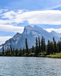 Not Reddit Lake but pretty close by Mount Rundle from the Bow River 