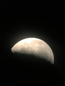 Not super detailed but its my first picture of the moon