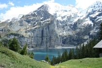 Oeschinen Lake Bernese Alps Switzerland