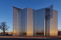 Oklahoma Contemporary Arts Center has opened its new Rand Elliott Architects-designed building in downtown Oklahoma City USA The  sq ft structure is inspired by the Oklahomas famous big skies and changing weather designed to honor the landscapes ever-chan