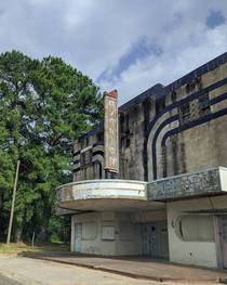 Old abandoned theater Overton Texas