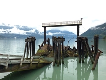 Old ferry dock Howe Sound BC 