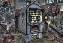 Old furnace turned into a robot Portland OR 