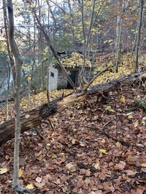 Old hut on the Hurd Estate at Lovers Leap State Park in Connecticut