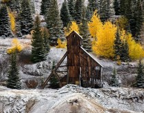 Old mine on Red Mountain pass in Ouray Colorado 