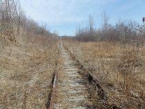 Old rail line in Toronto Canada 