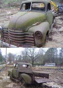 Old truck found while clearing for subdivision 
