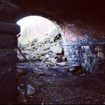 Old tunnel beside railway