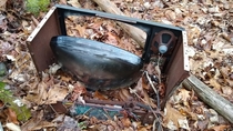 Old TV in the woods 
