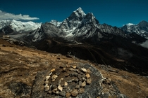 On top of Nangkartshang Peak in Nepal 