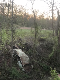 One of several old cars dumped in the creek in southeast Missouri