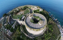 One of the  Austria-Hungary fortifications in Montenegro - Island Fort Mamula  by  