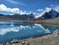 One of the highest lakes in the world Gurudongmar Sikkim India 