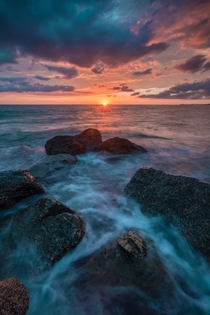 One of the many Amazing sunsets from Treasure Island Florida 