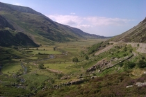 One of the many valleys in Snowdonia National Park Wales 