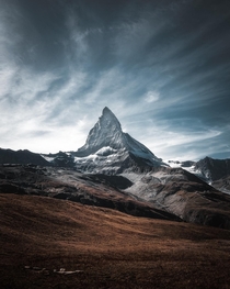 One of the most iconic mountains in the world The Matterhorn Zermatt Switzerland  OC IG arvindj