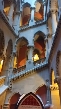 One of the staircases in the Albany New York Capital Building OC 