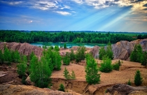 Open mine-cut near Tula Russia 