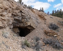 Open mine shaft in Central Oregon 