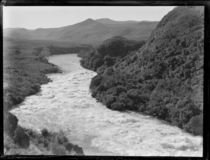 Orakei Korako valley on the Waikato river New Zealand This valley is now under a hydroelectric lake Taken by Leo White in  