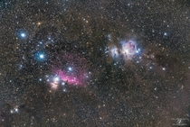 Orion Running Man Horsehead and Flame Nebula at mm focal length 