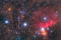 Orions Belt and the Horsehead and Flame Nebulae
