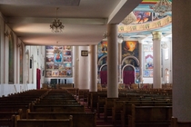Orthodox Cathedral interior Addis Ababa Ethiopia 