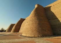 Outer walls of the Ark Citadel - Bukhara Uzbekistan 