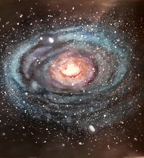 Painted one of many depictions of the Milky Way i found online Hope you guys like it 