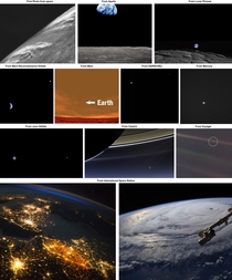 Pale Blue Dot - Pictures taken of Earth from various locales around the Solar System