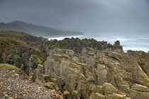 Pancake Rocks on a blustery day NZ  x  