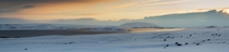 Panorama of ingvallavatn in winter Iceland 