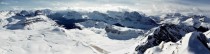 Panoramic I took yesterday from the top of Cirque Peak in the Canadian Rockies 
