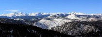 Panoramic of the continental divide in Colorado  