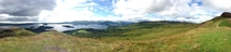 Panoramic shot of Loch Lomond Scotland 