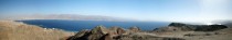 Panoramic view of the Gulf of Eilat Aqaba from Mt Zfahot in Israel You can see Israel Jordan Saudi Arabia and Egypt from the same location 