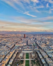 Paris from the top of the Eiffel Tower 