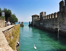 Part of Scaligero Castle in Sirmione Italy 