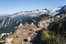 Path through the rugged North Cascades in Washington 