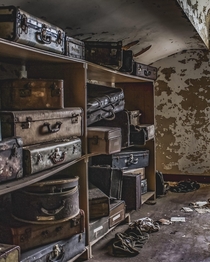 Patient luggage stored in the attic of a mental asylum ocx