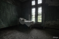 Patient Room Inside an Abandoned State Hospital in New York 