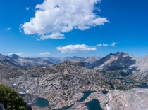 Peak ft Rae Lakes and the Sixty Lakes Basin from Glen Pass Kings Canyon National Park California 