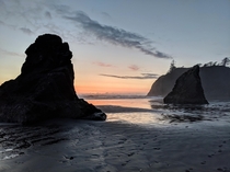 Perfect end to our day - Ruby Beach at Olympic National Park WA 