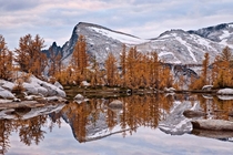 Perfection Lake in the Enchantments in Fall - WA USA 