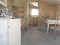 Photo taken of the inside of a cabin in ghost town Bodie CA 