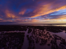 Picture I took with my drone during the floodings in the outback last year