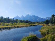 Picture postcard view in Grand Teton National Park 