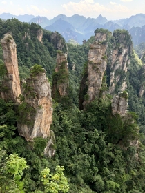 Pillars of Avatar mountains at Zhangjiajie 